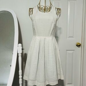 J. Crew White Sleeveless Dress